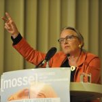 Frevert speaks from the podium
