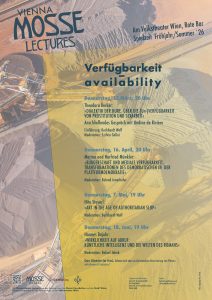 Vienna Mosse lectures spring/summer 2026 poster