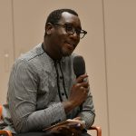 Ba addresses the audience