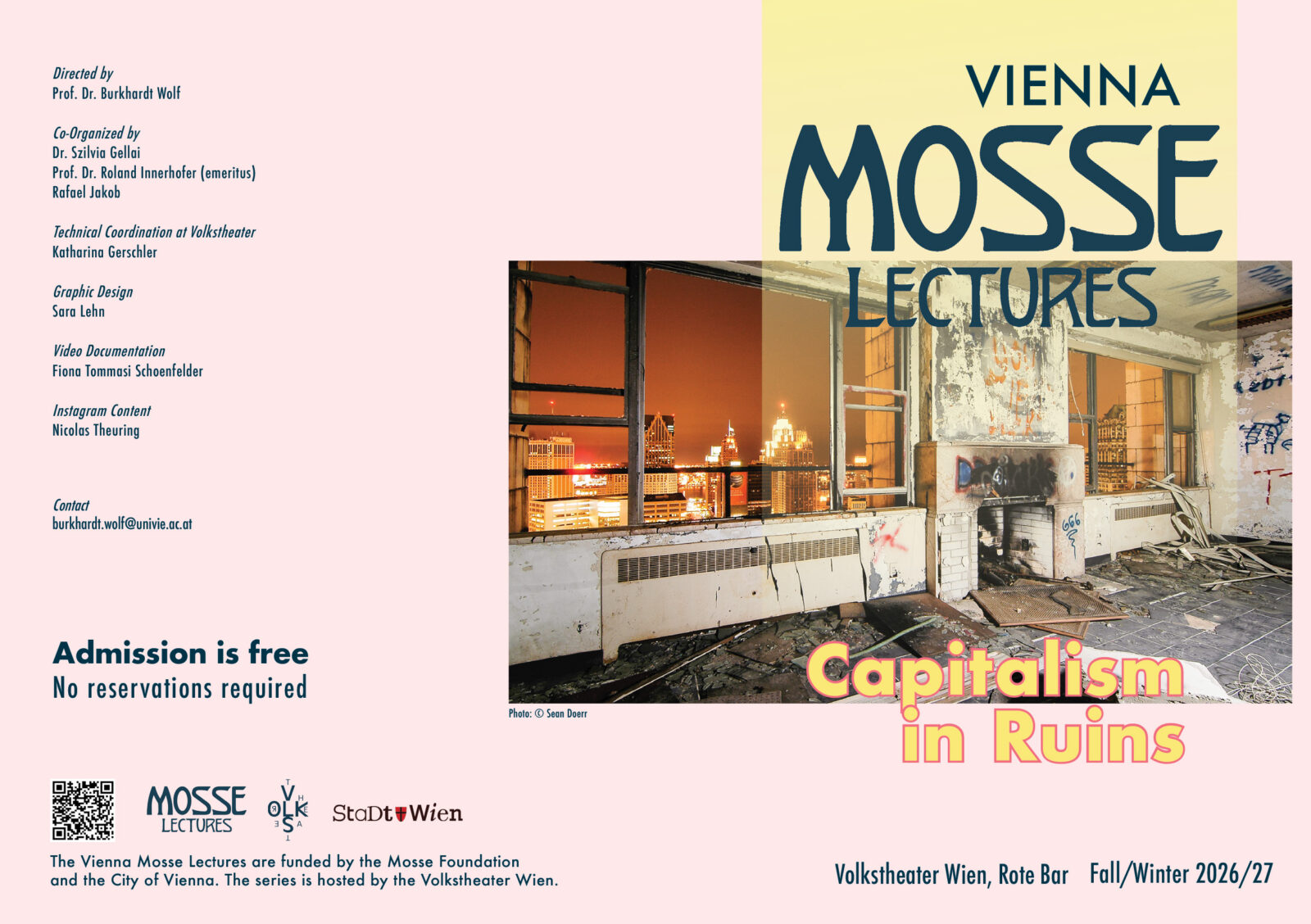 Vienna Mosse Lectures fall 2026 poster