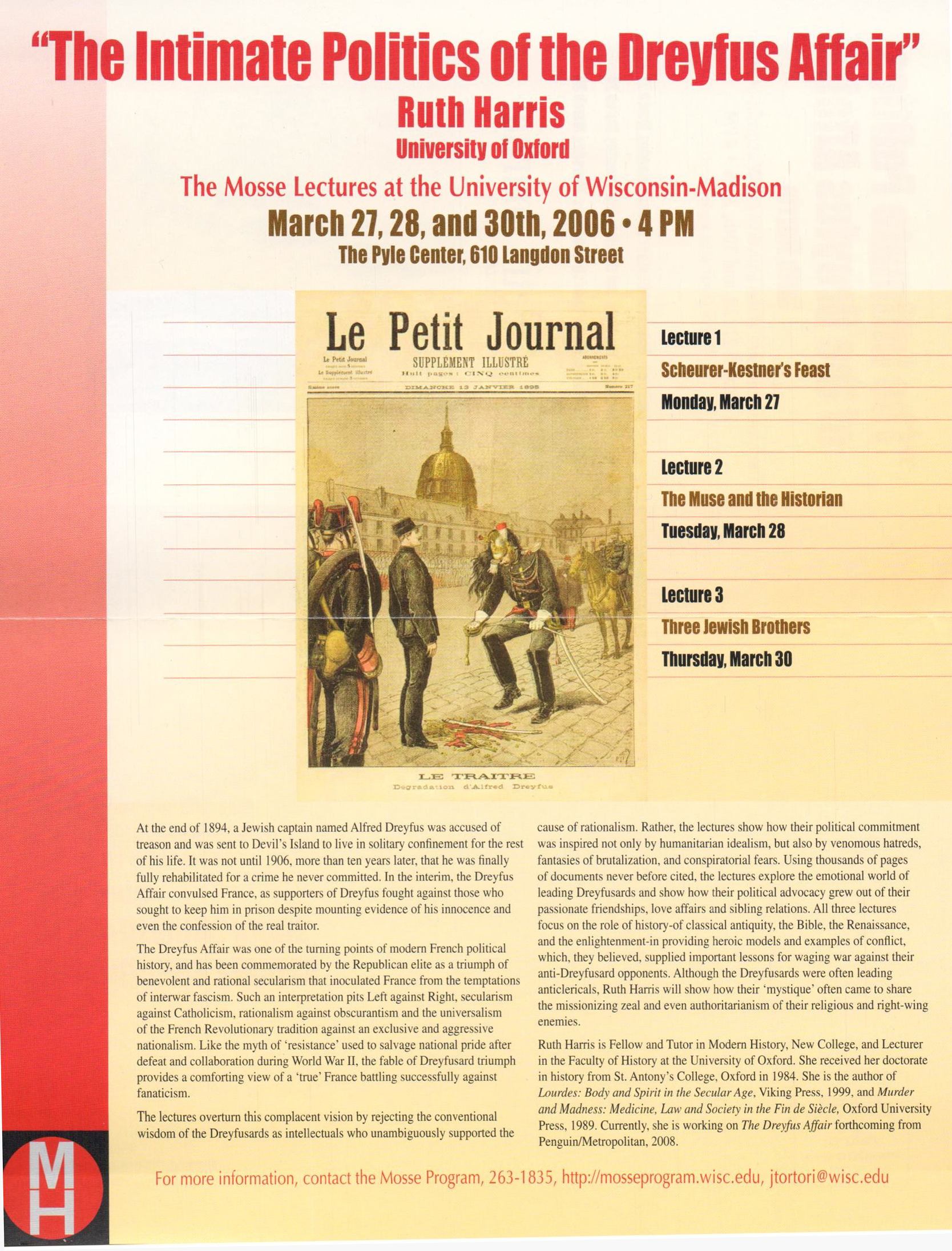 2006.03.27-30 - Ruth Harris - Intimate Politics of the Dreyfus Affair 02 - flyer copy