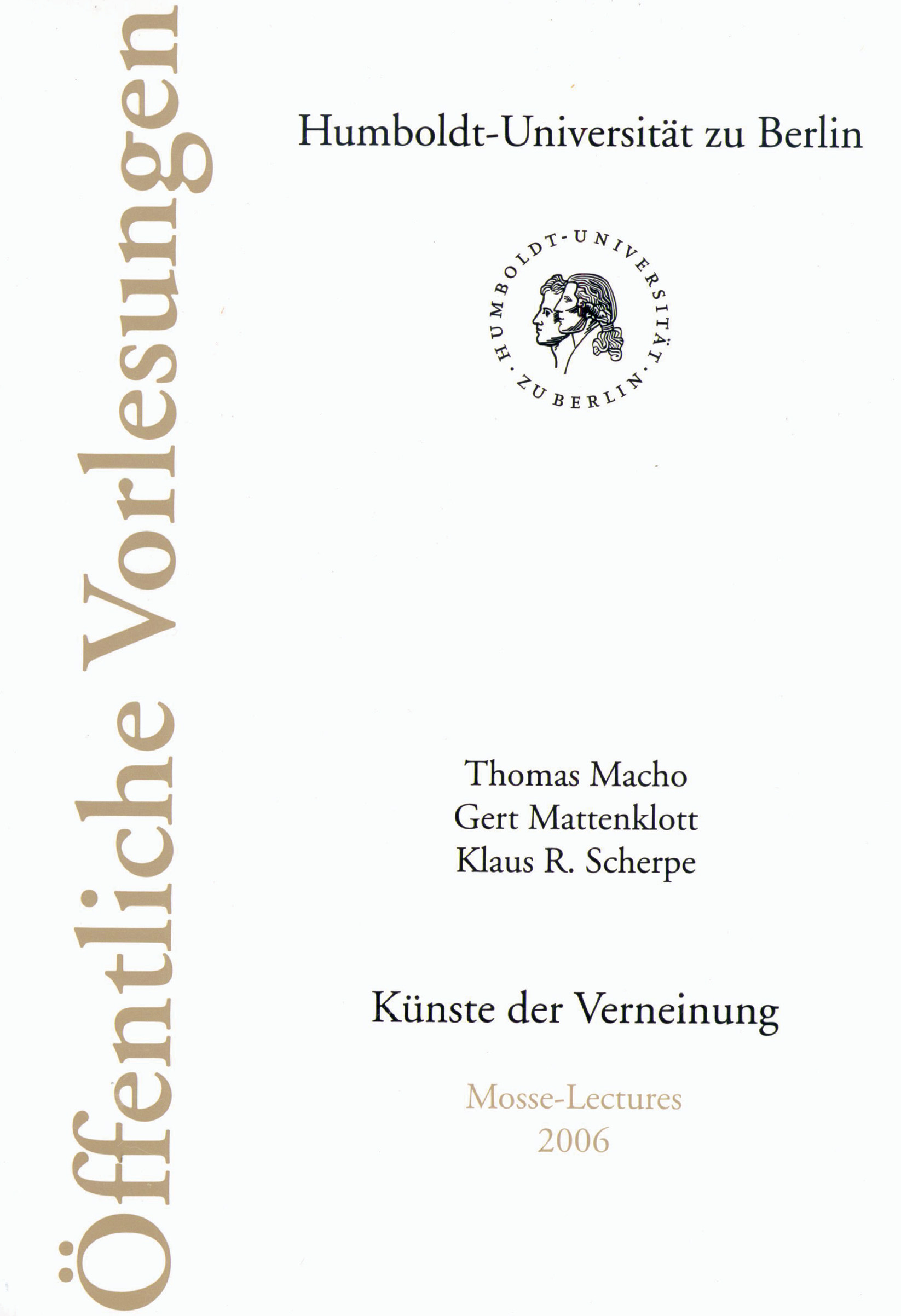Künste der Verneinung-cover