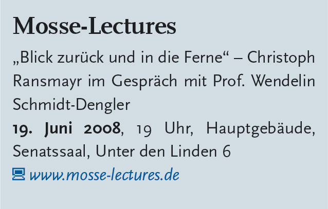 Humboldt: Die Zeitung der Alma Mater Berolinensis 52, Ausgabe 8 (5 June 2008), 8.