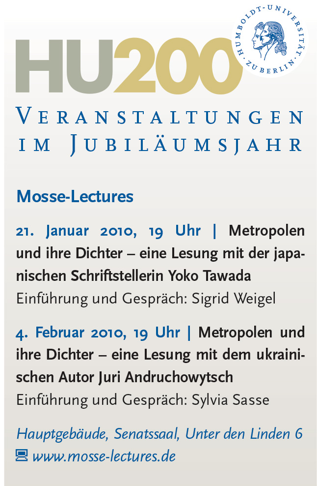Humboldt: Die Zeitung der Alma Mater Berolinensis 54, Ausgabe 4 (14 January 2010), 8.