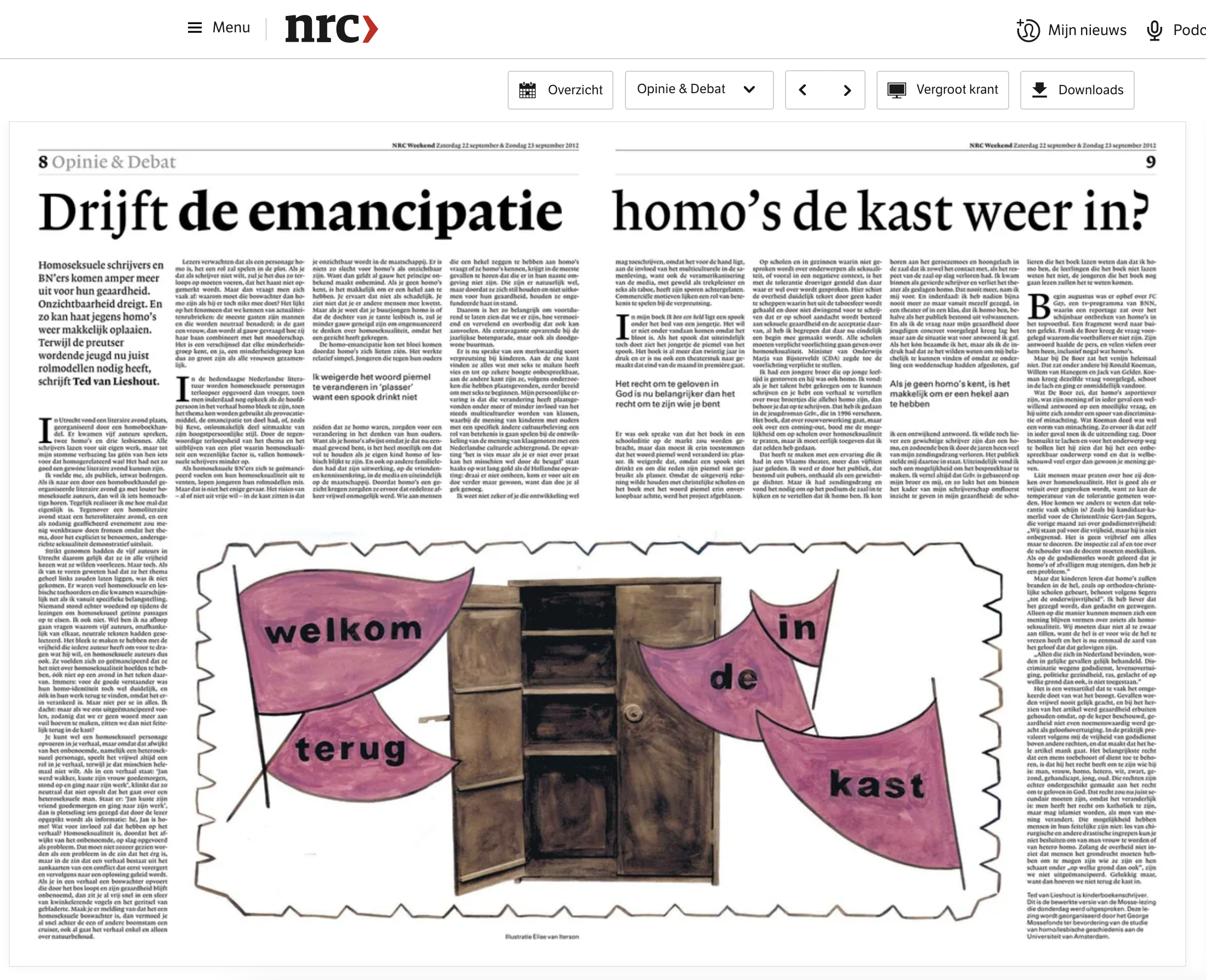 Ted van Lieshout in NRC Handelsblad