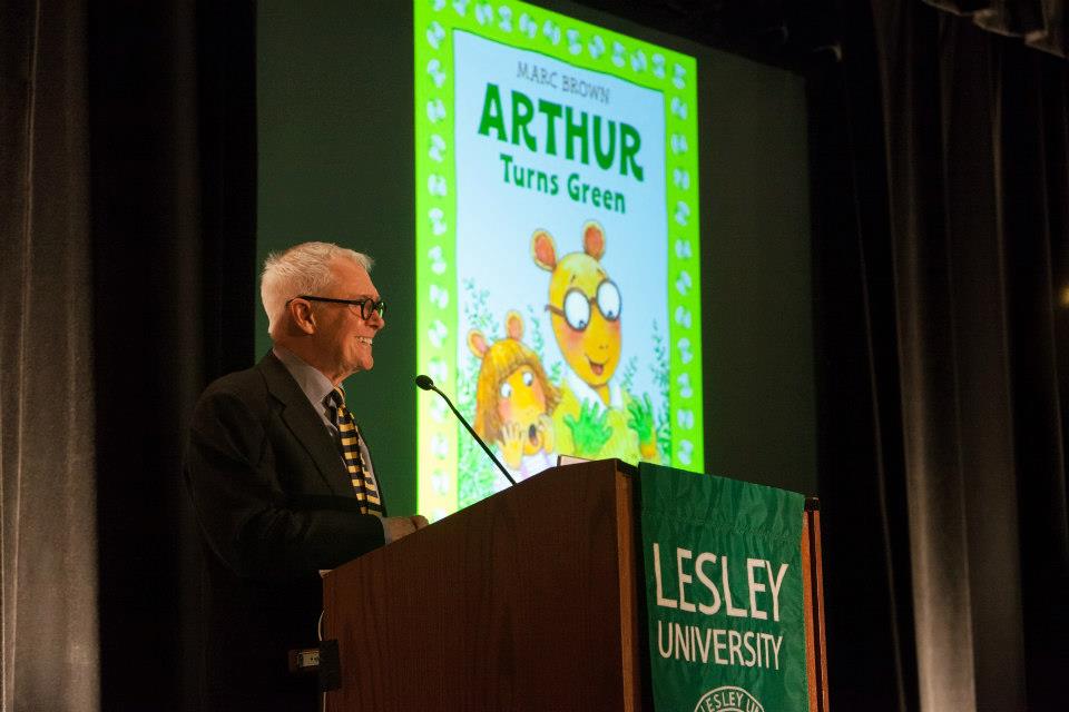 Marc Brown delivering lecture