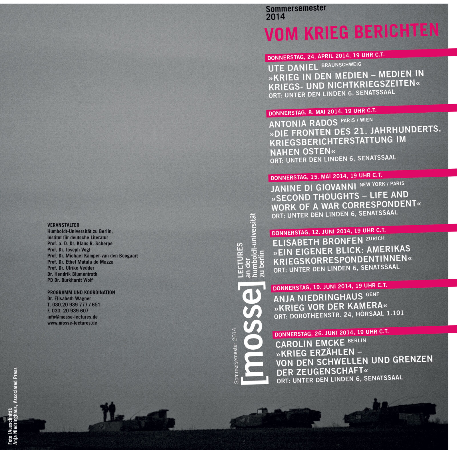 Vom Krieg Berichten Plakat