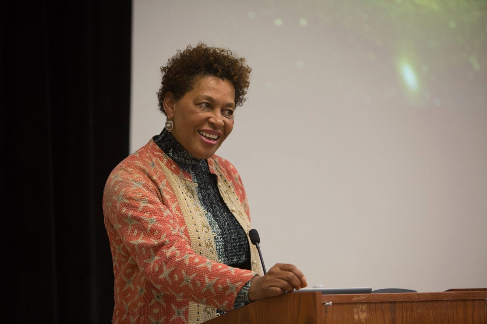 “You are the ones who are coming behind me,” Weems told Lesley students, “and you are the ones who will make the world a different place through the ways you express yourself.”