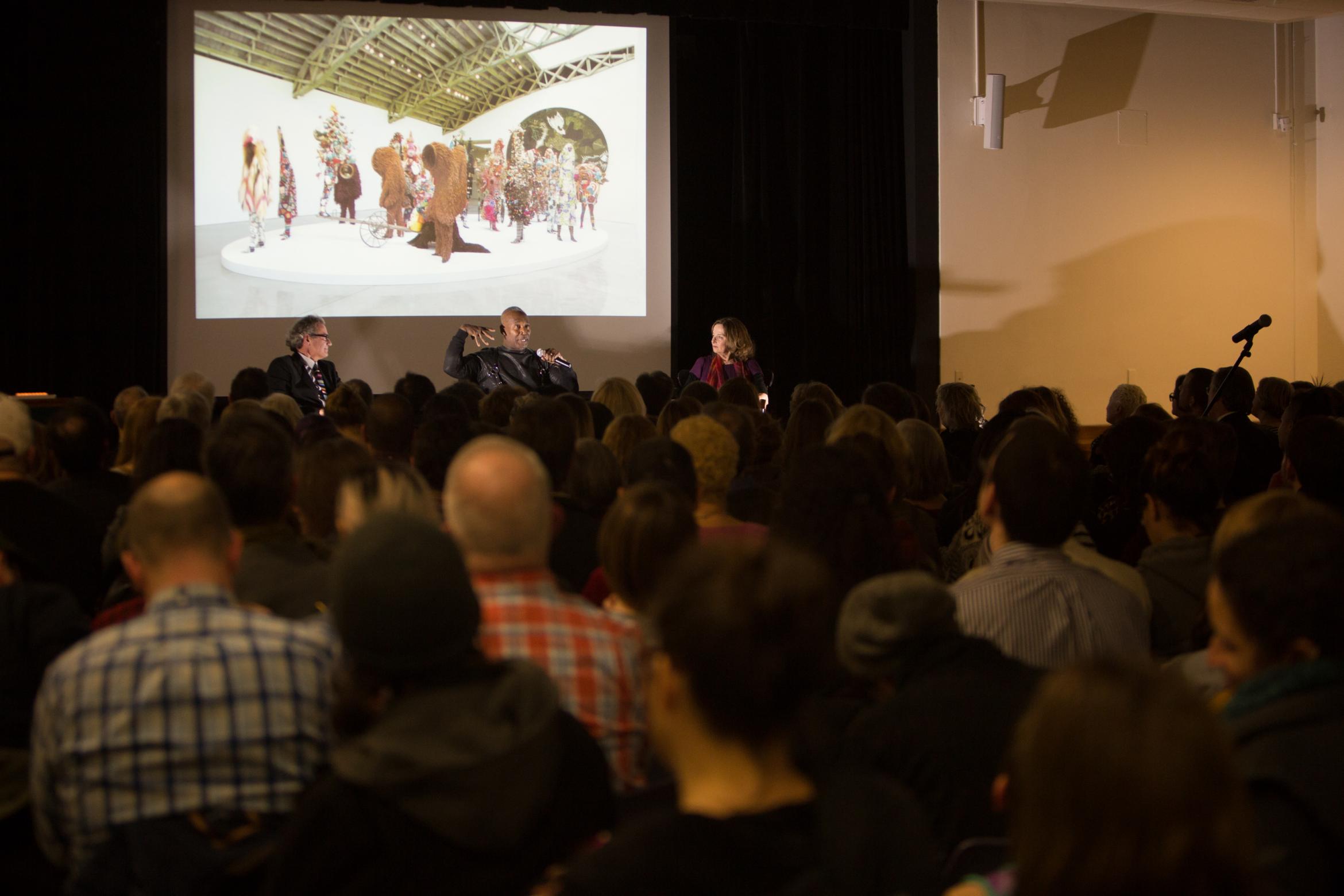 Crowd at Nick Cave's presentation.