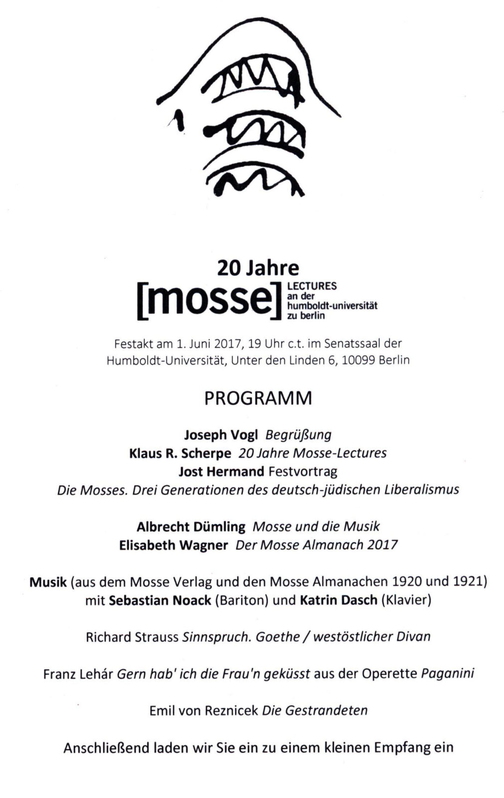 20 Jahre Mosse Lecture poster