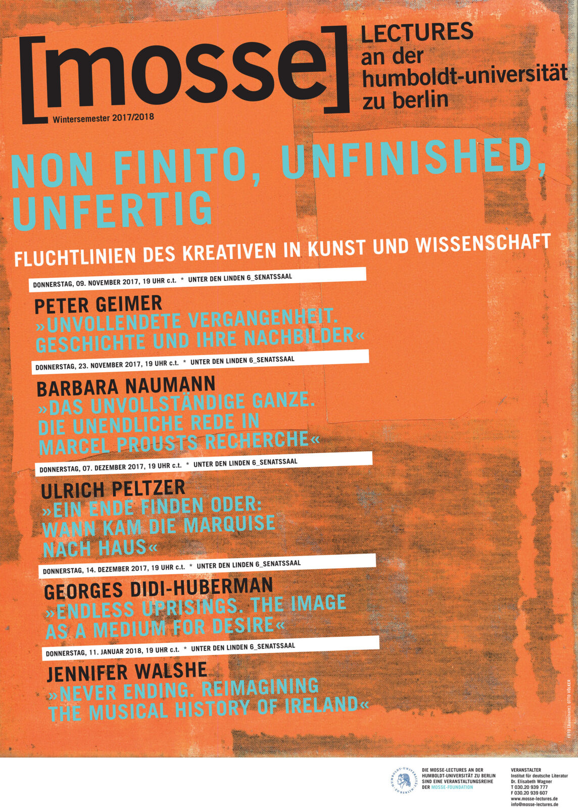 non finito, unfinished, unfertig Plakat