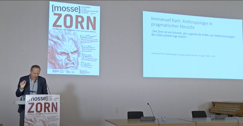 Johannes F. Lehmann speaks from the podium