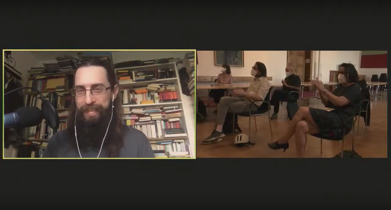 Clemens Setz appearing remotely