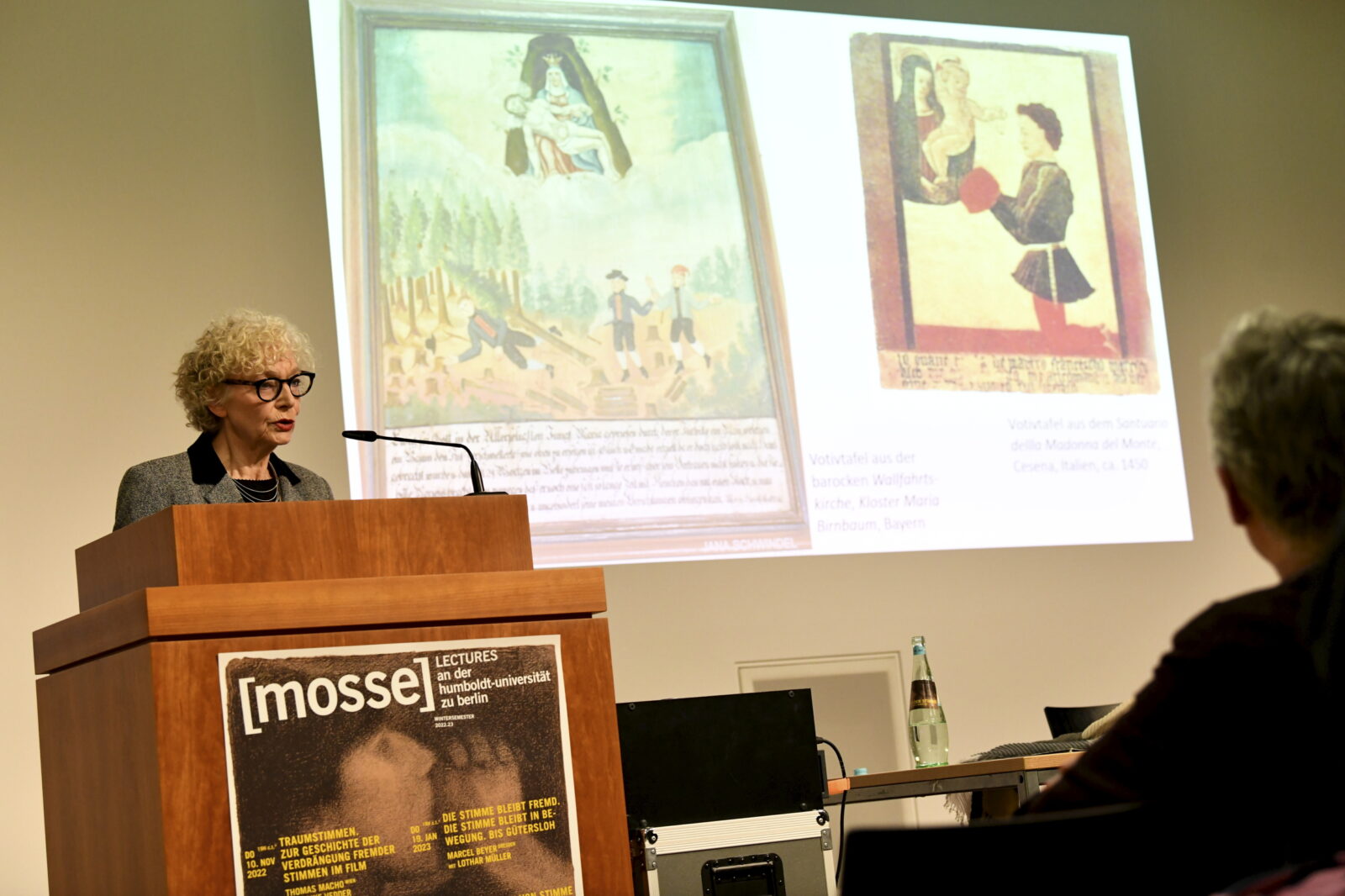 Sigrid Weigel delivering her lecture