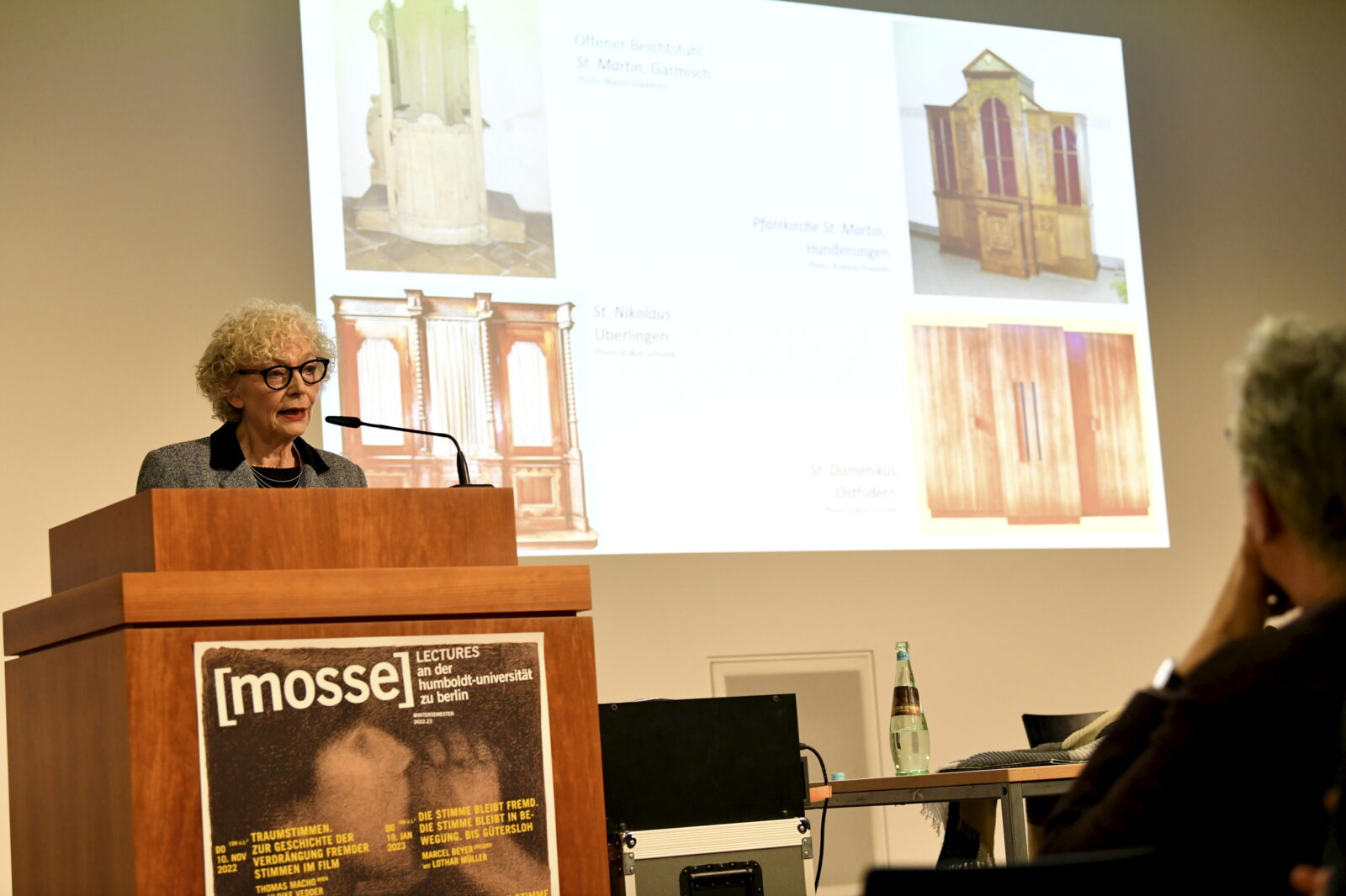 Sigrid Weigel delivering her lecture