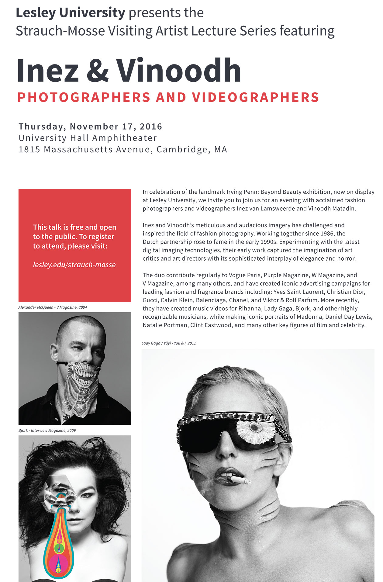 2016.11.17 - Inez van Lamsweerde and Vinoodh Matadin