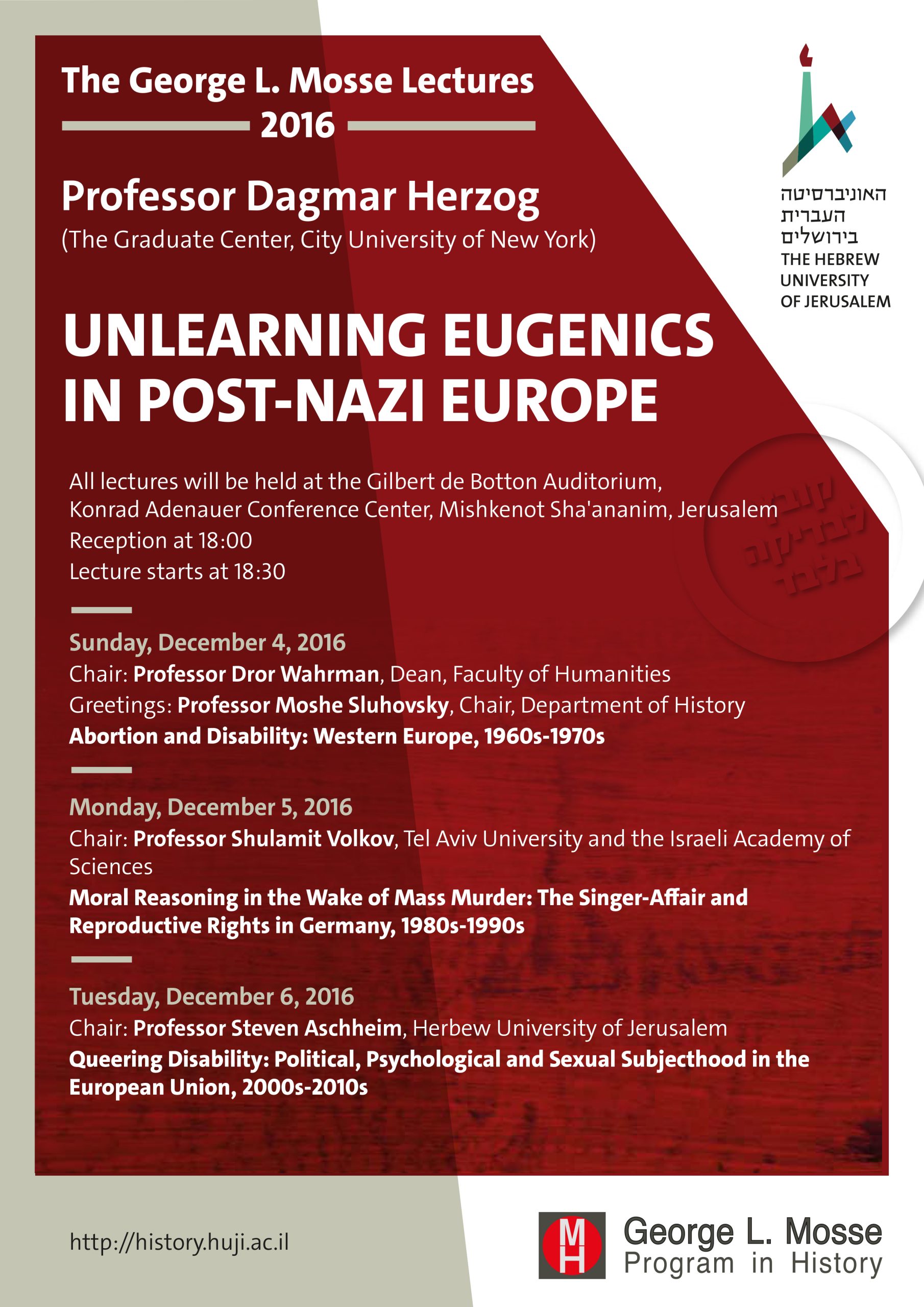 2016.12.04-06 - Dagmar Herzog George L Mosse Lectures 01