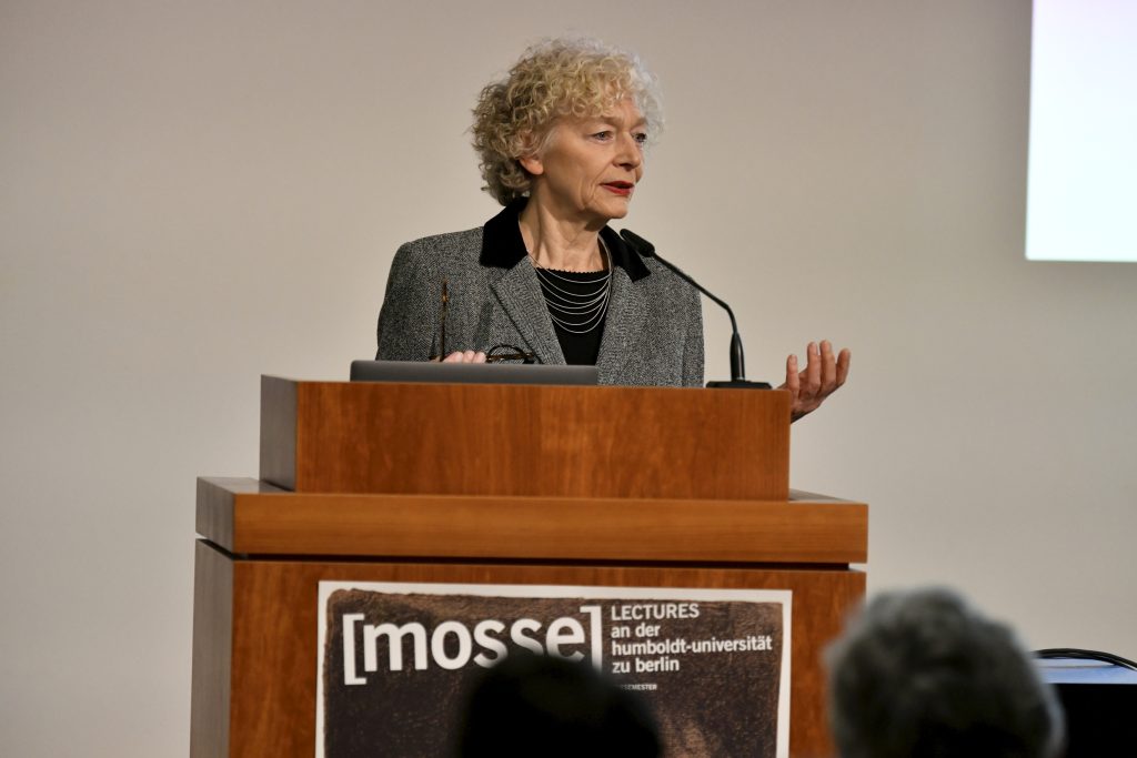 Sigrid Weigel delivering her lecture