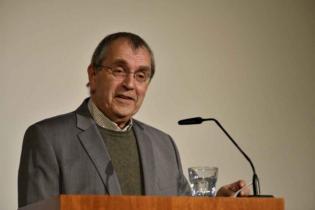 Thomas Macho speaks at the podium