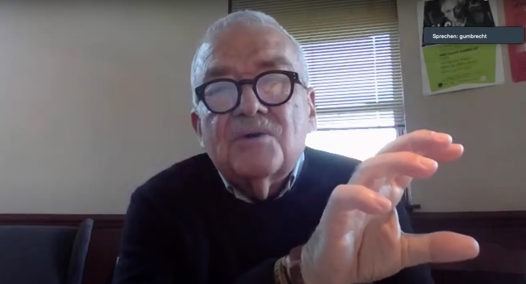 Gumbrecht delivers his lecture