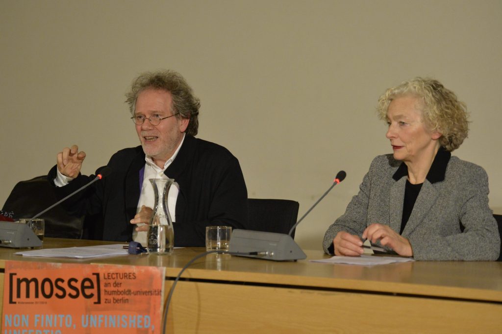 Huberman and Weigel address the audience