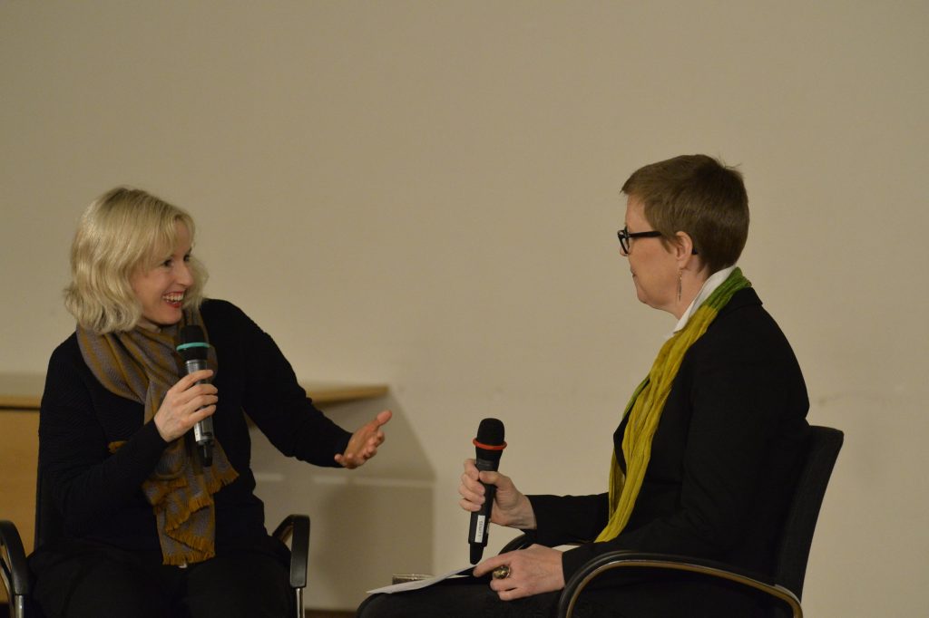 Walshe and Zander in conversation