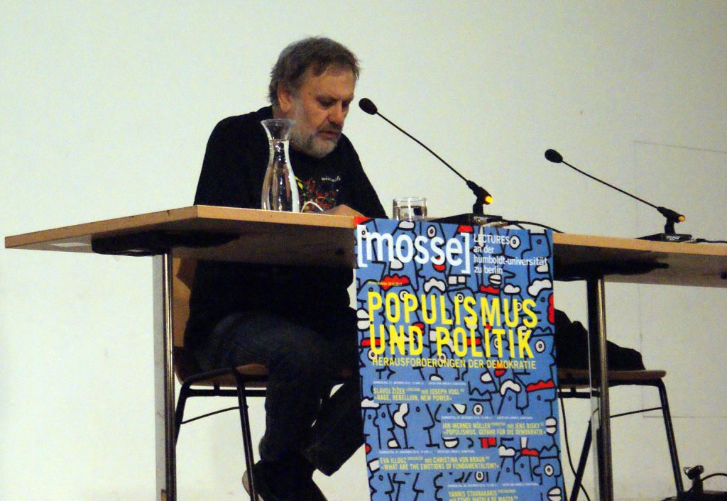 Žižek delivers his lecture