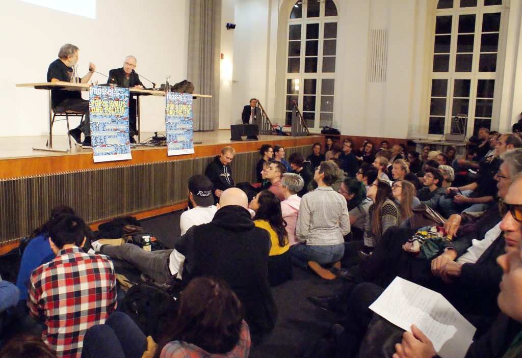 Žižek and Vogl address the audience