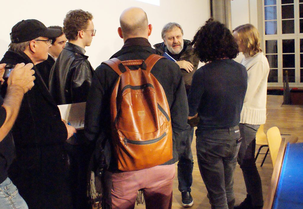 Žižek talks to members of the audience