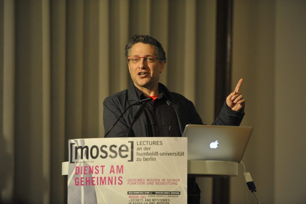 Galison lectures from the podium