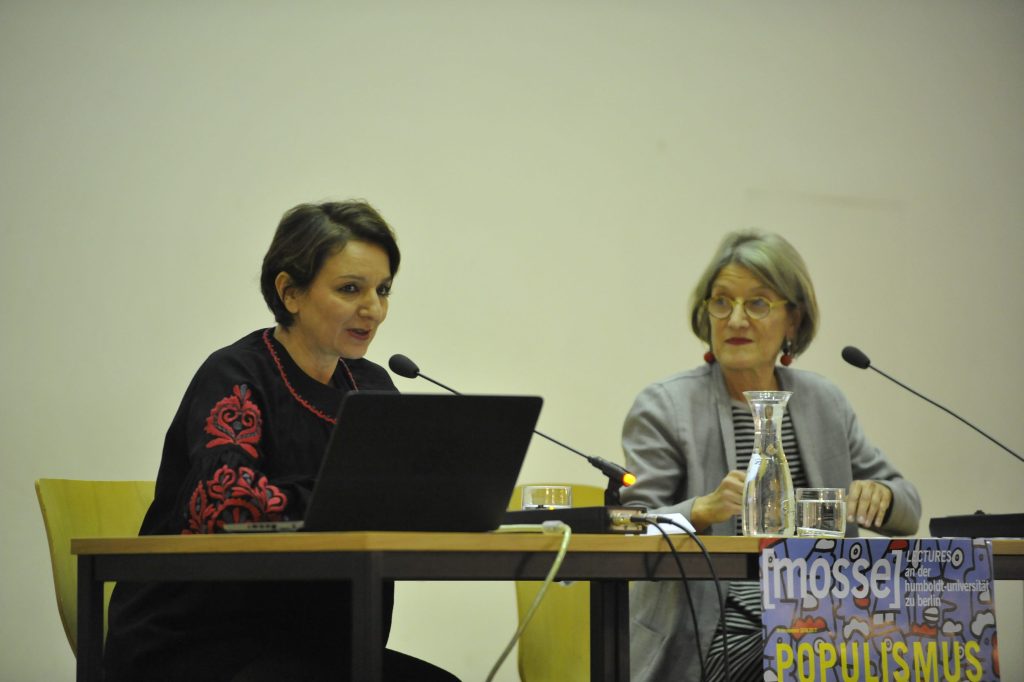 Illouz speaks to the audience
