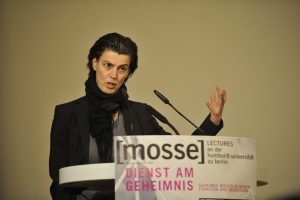 Carolin Emcke speaks at the podium