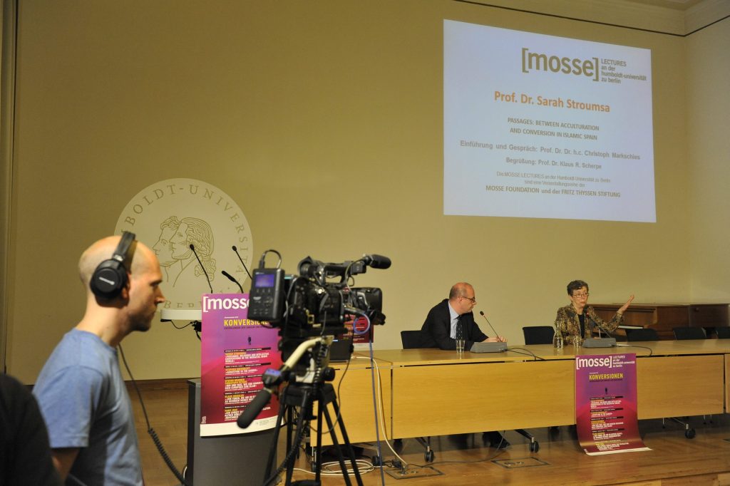 Stroumsa and Markschies address the audience
