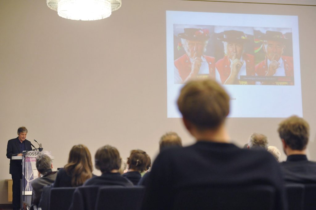 the audience watches