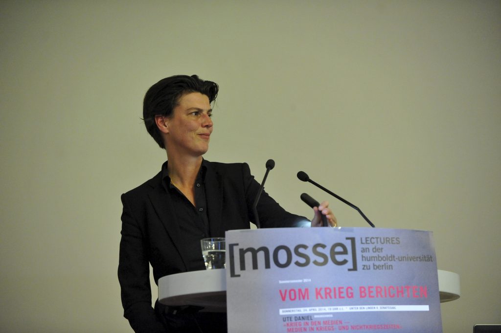 Emcke lectures from the podium