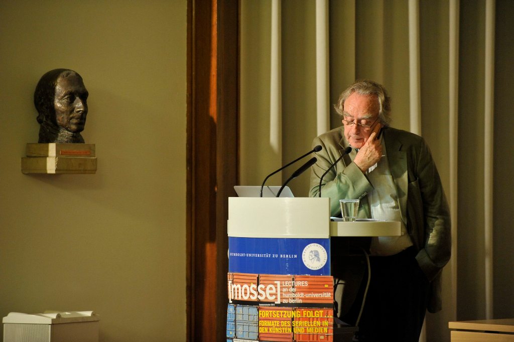 Buchloh speaks from the podium