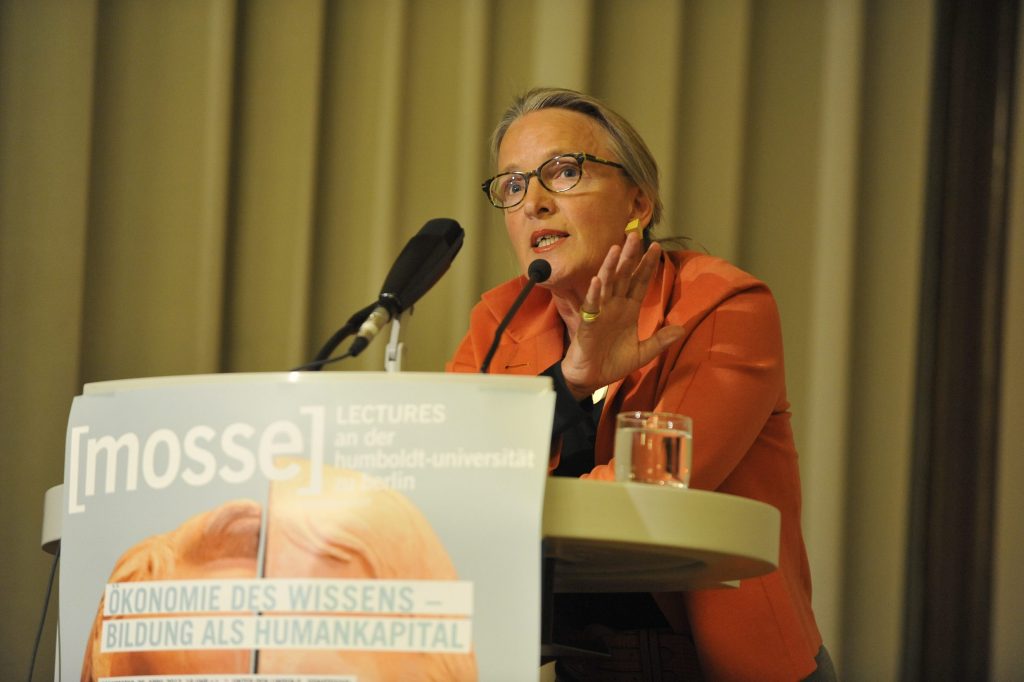 Frevert speaks from the podium