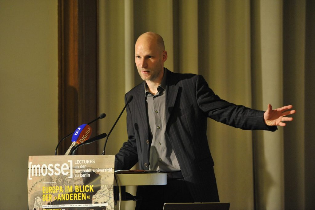 Conrad speaks to the audience