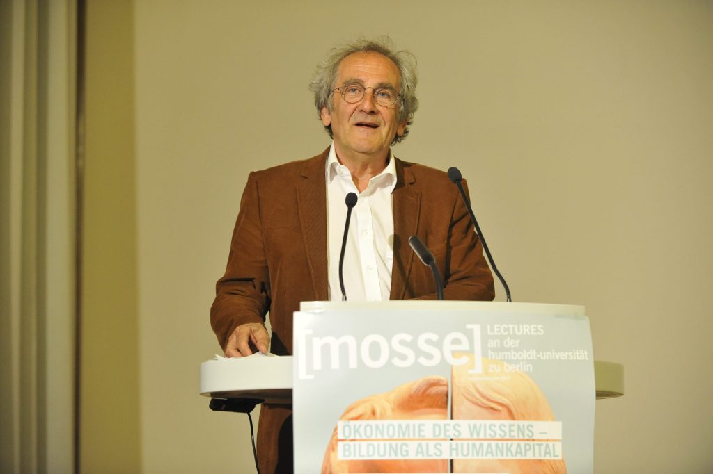 Kahl lectures from the podium