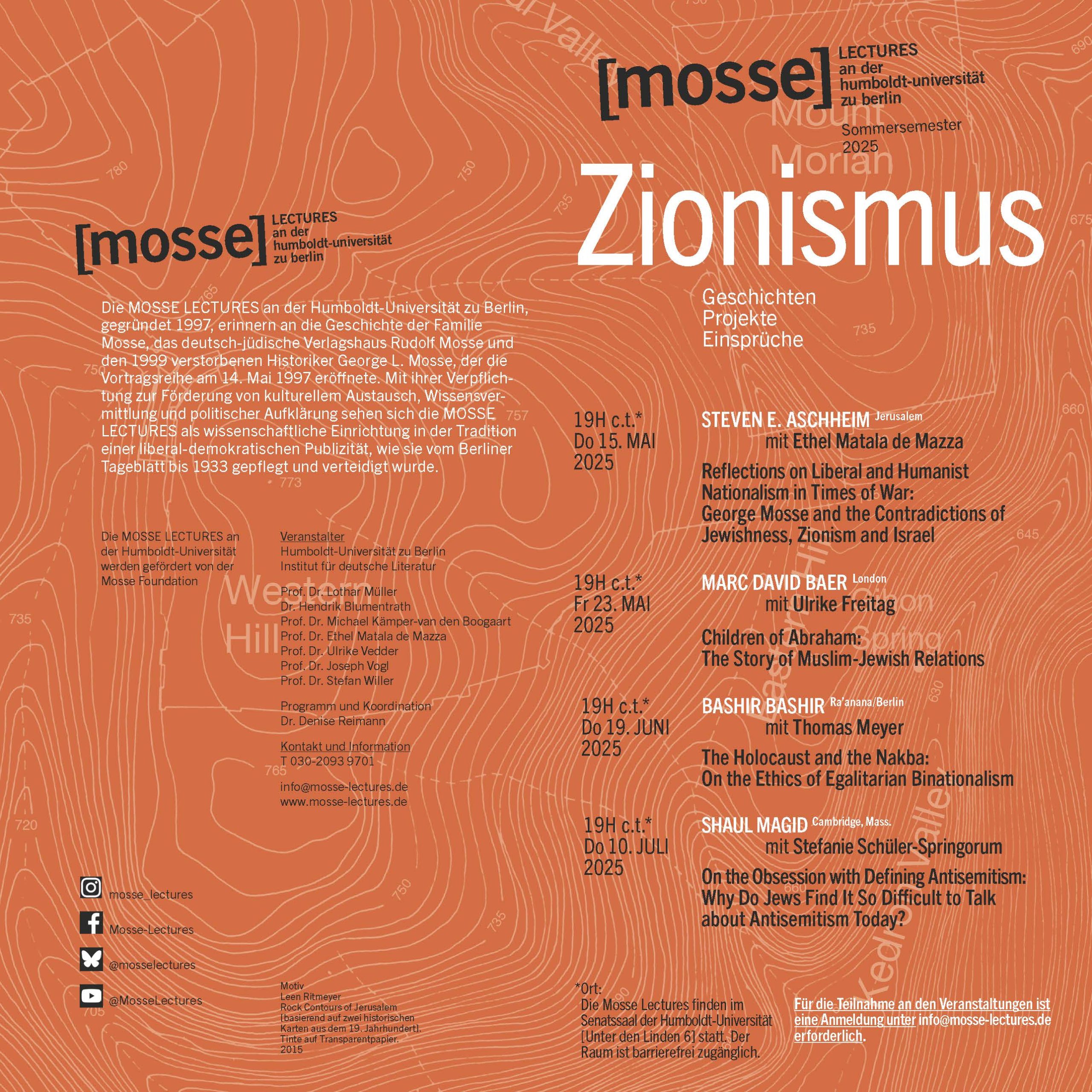 Mosse Lectures summer 2025 poster