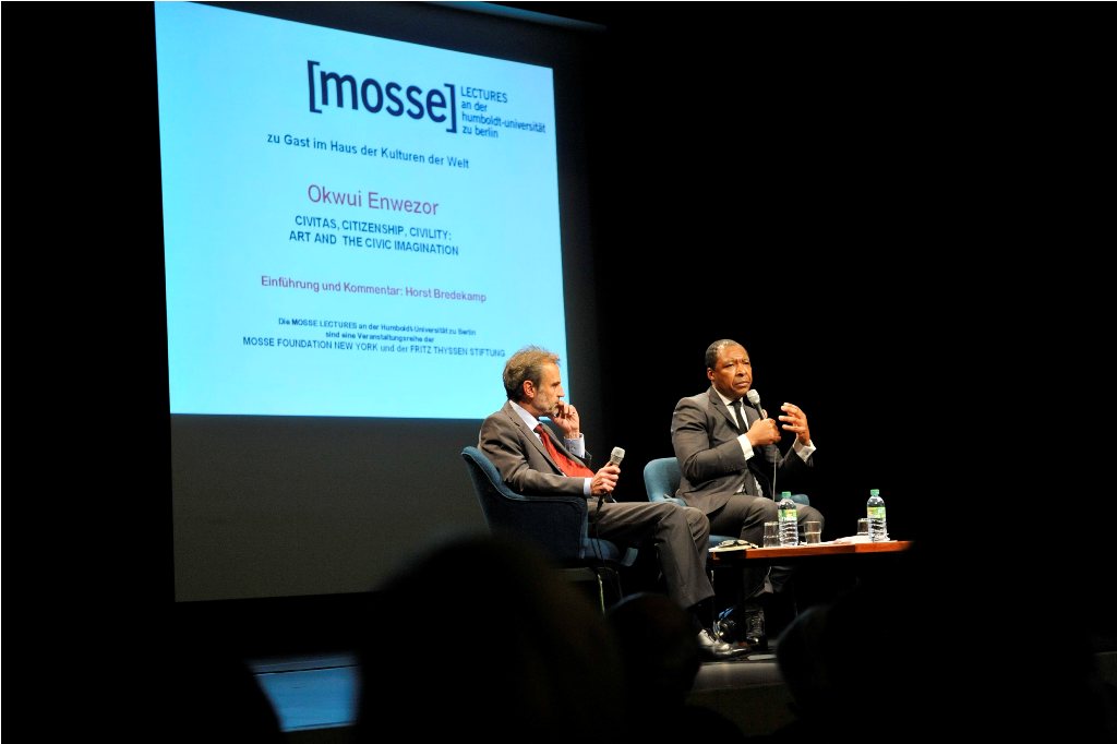 Enwezor and Bredekamp in conversation