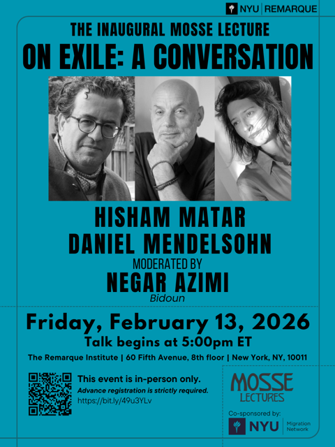 NYU poster for event, all information included below