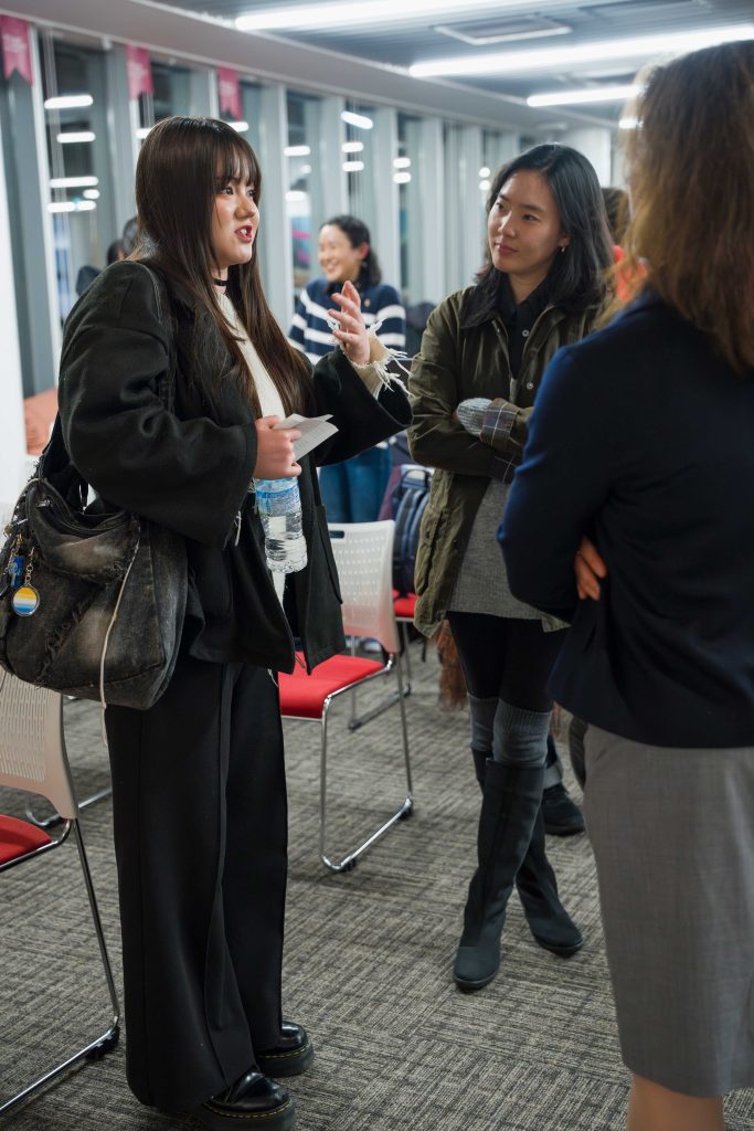 Kristin Surak conversing with the audience