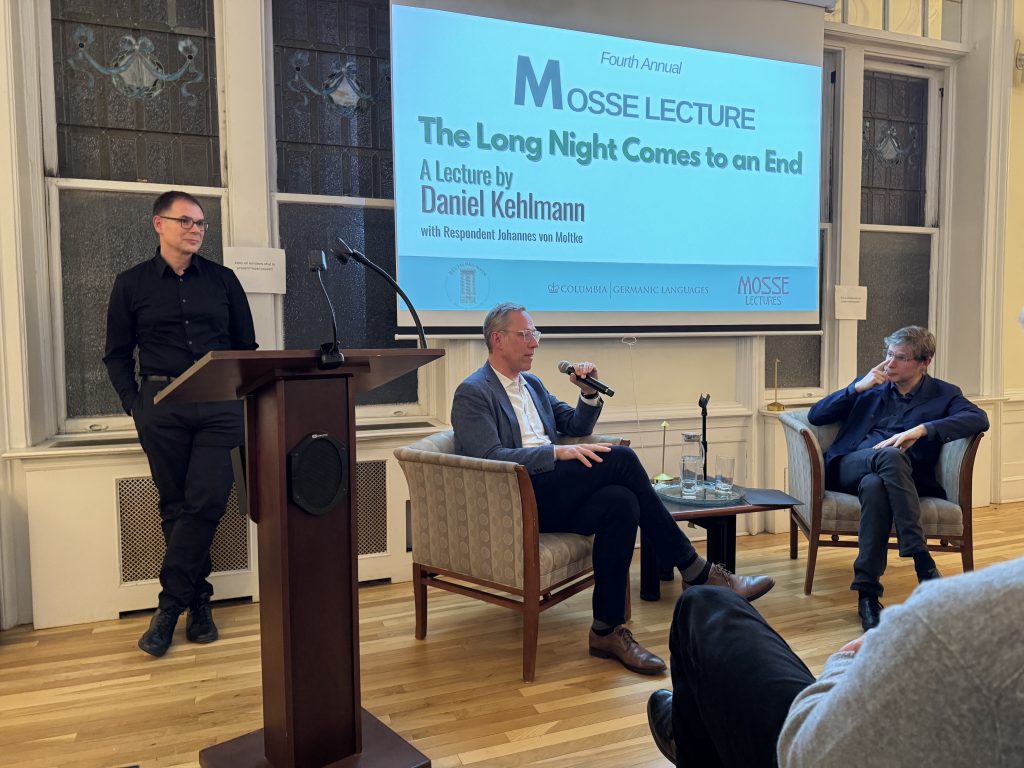 Daniel Kehlmann and Johannes von Moltke in conversation