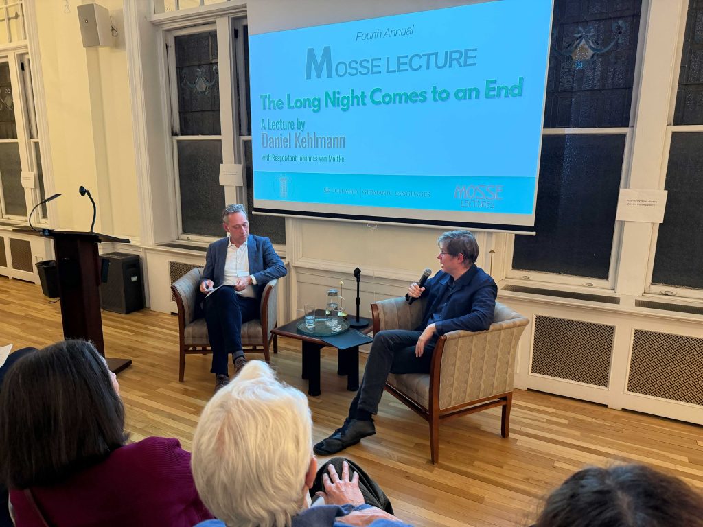 Daniel Kehlmann and Johannes von Moltke in conversation