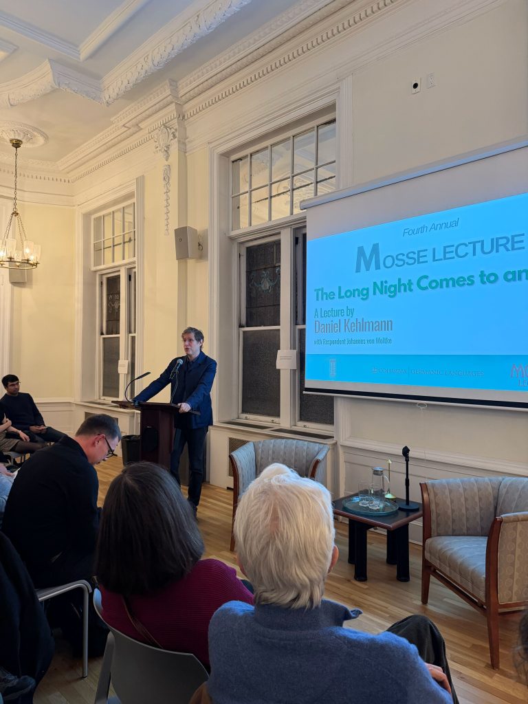 Daniel Kehlmann delivers his lecture