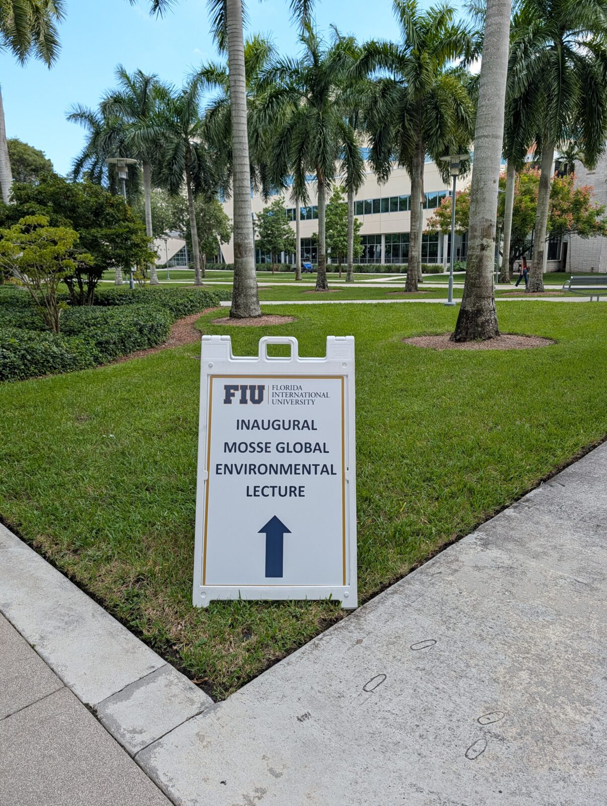 Inauguarl Mosse Global Environmental Lecture sign
